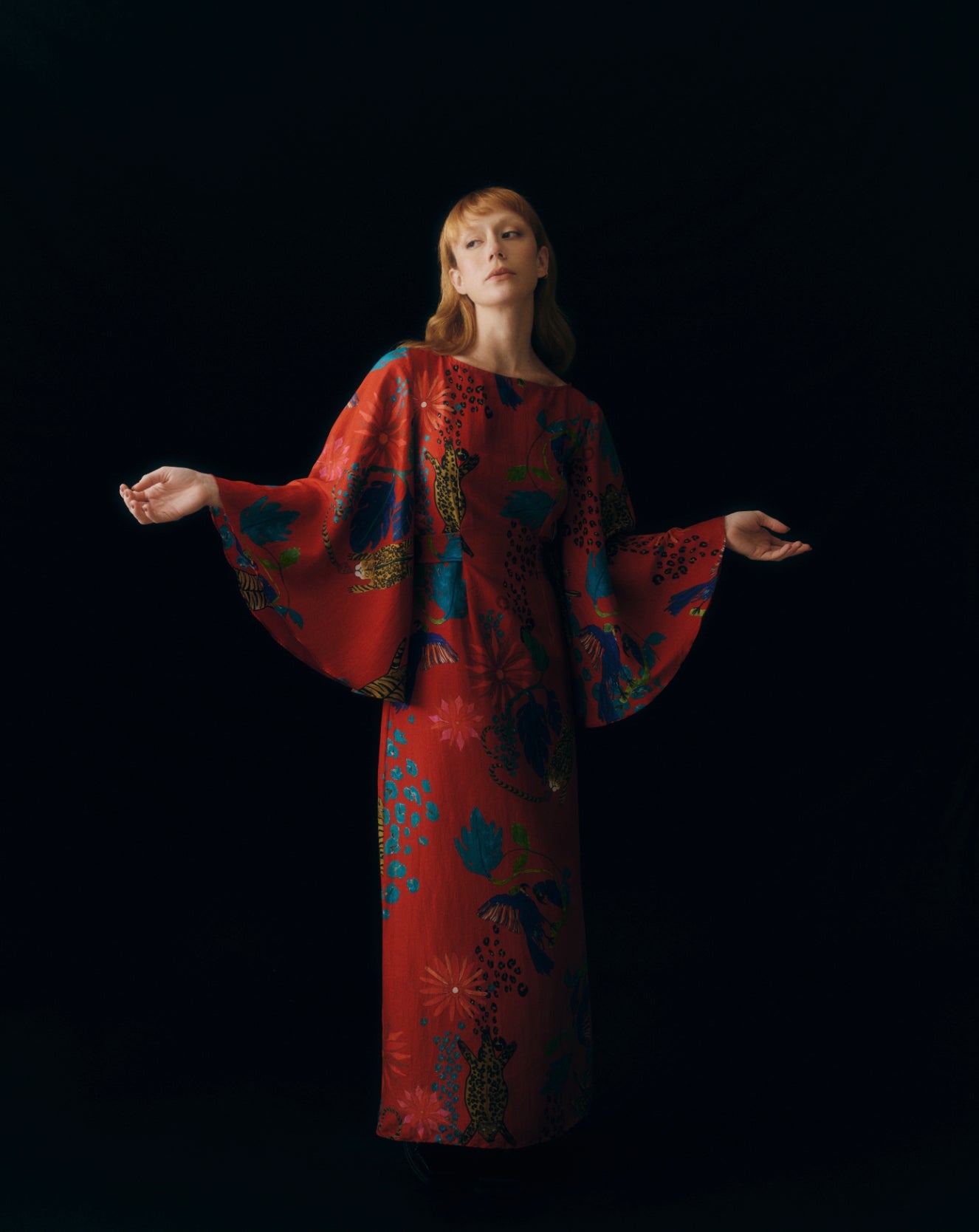 VESTIDO LELE LONGO PARAÍSO VERMELHO