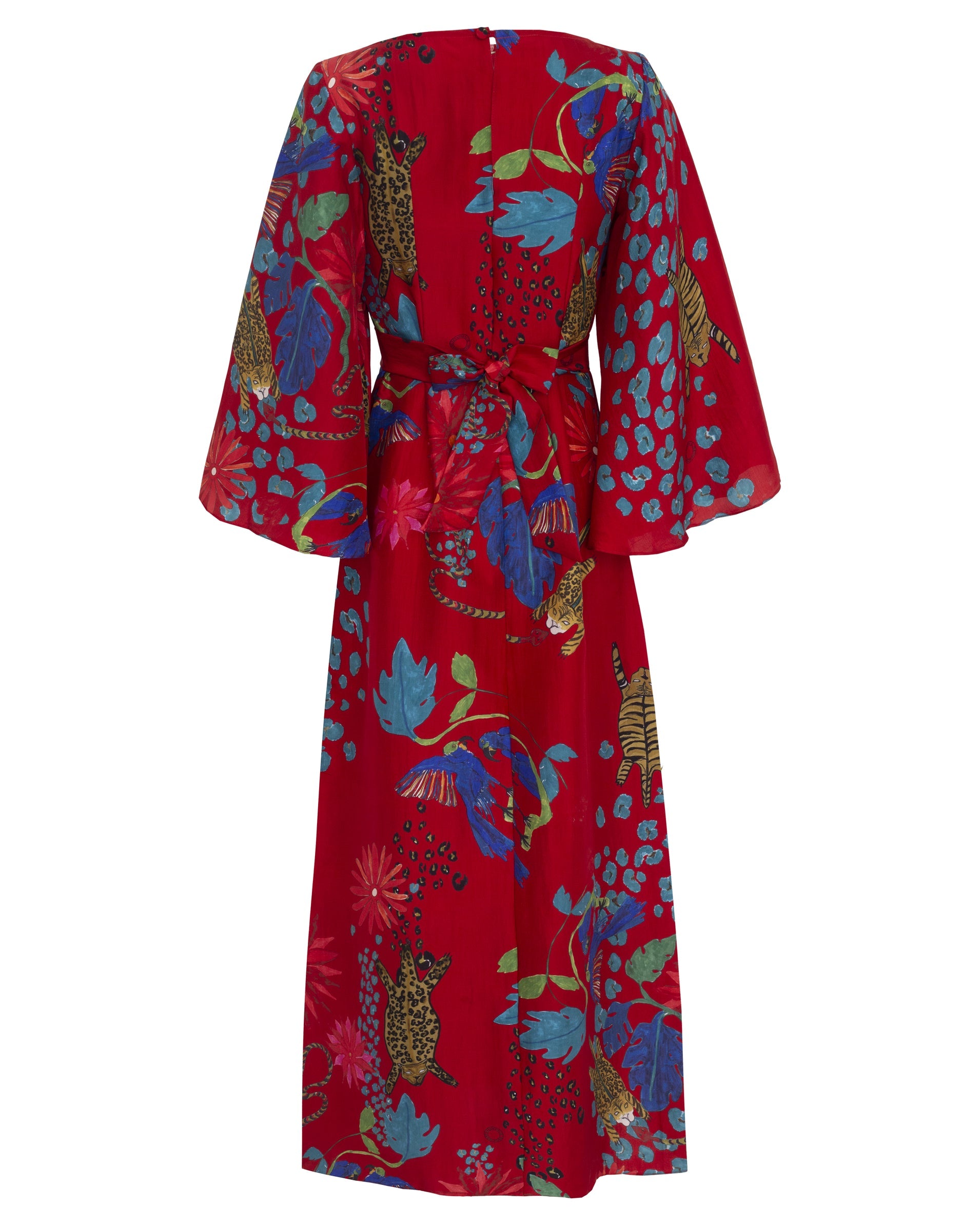 VESTIDO LELE LONGO PARAÍSO VERMELHO