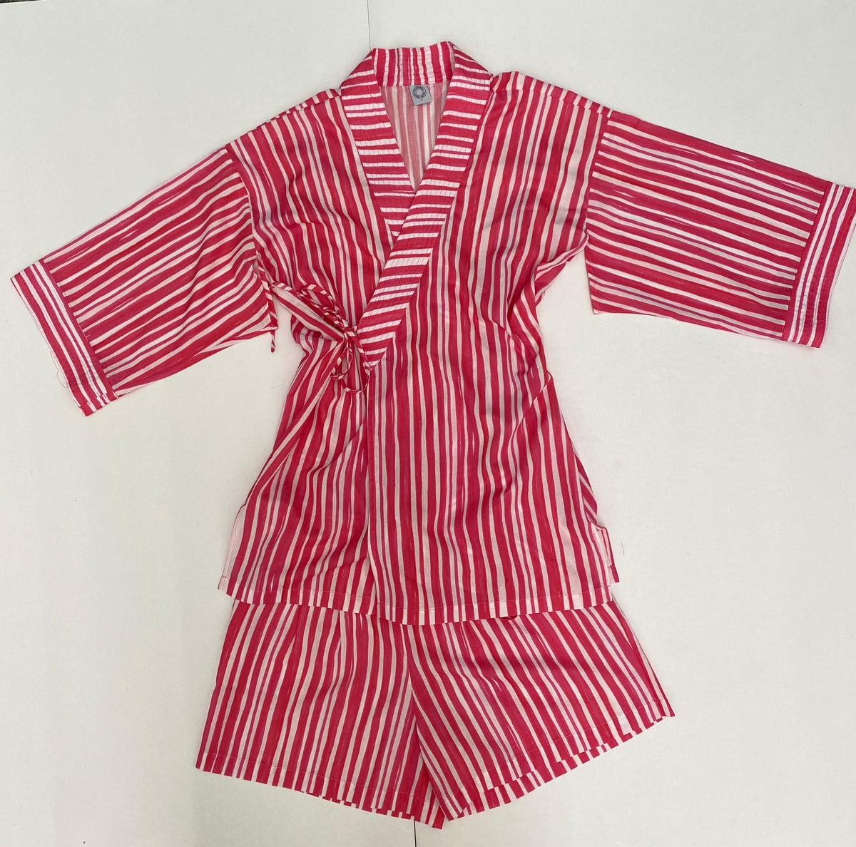 CAMISA KIMONO STRIPES ROSA