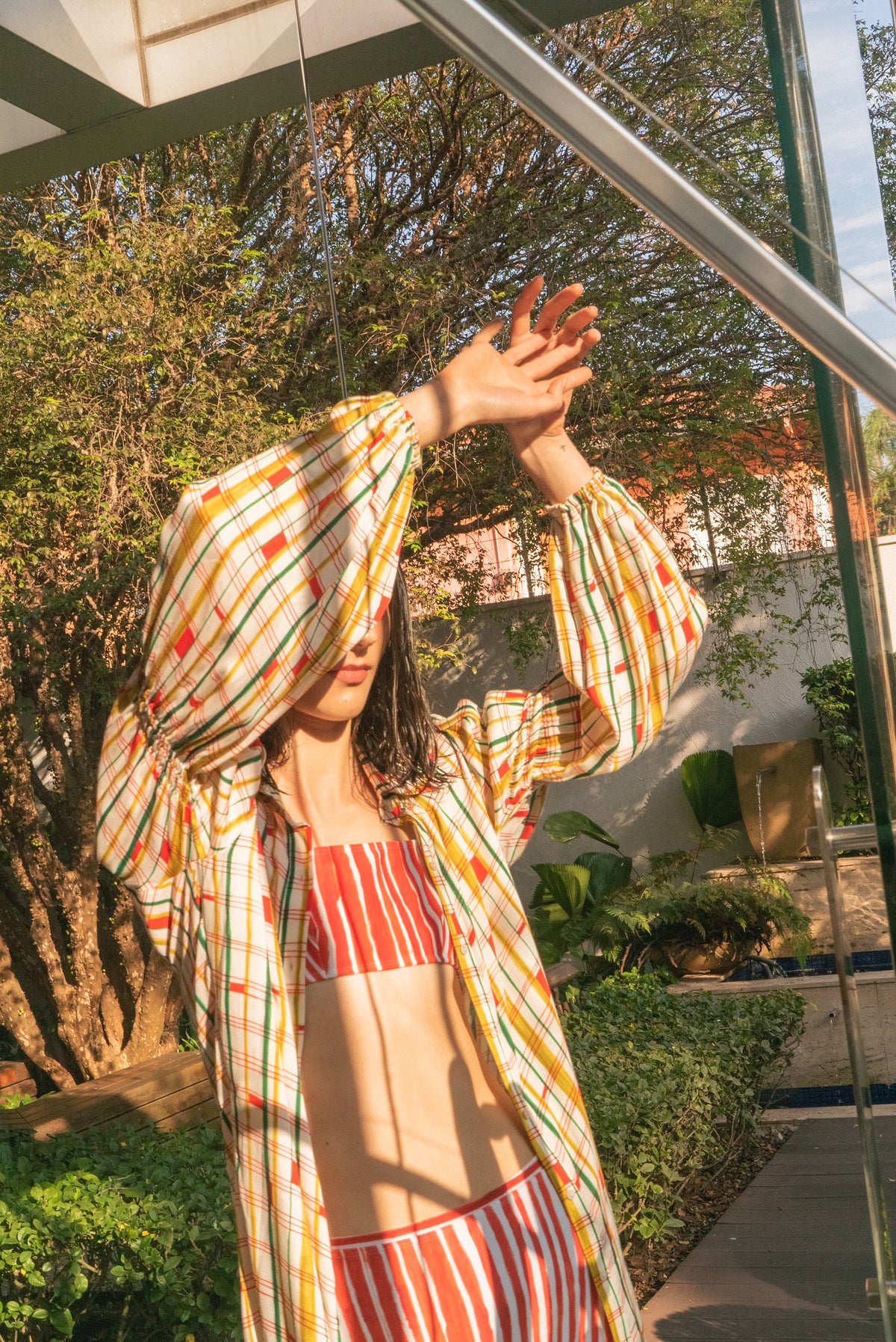 CAMISA FRIDA LONGA XADREZ