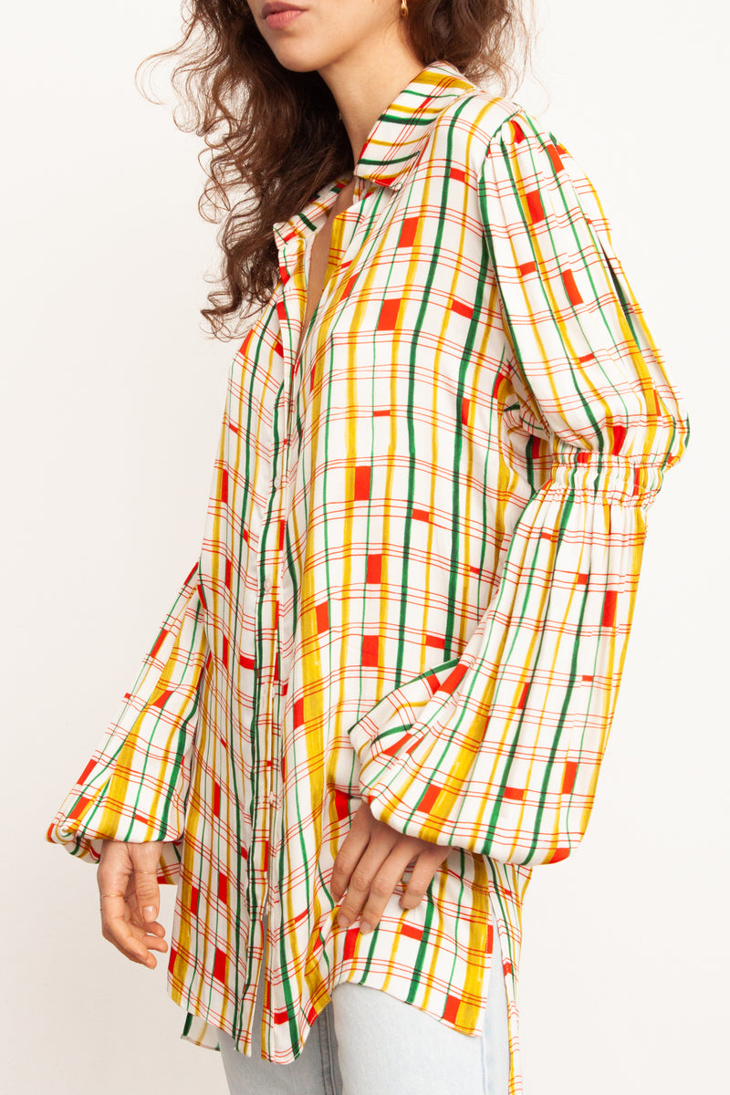 CAMISA FRIDA LONGA XADREZ