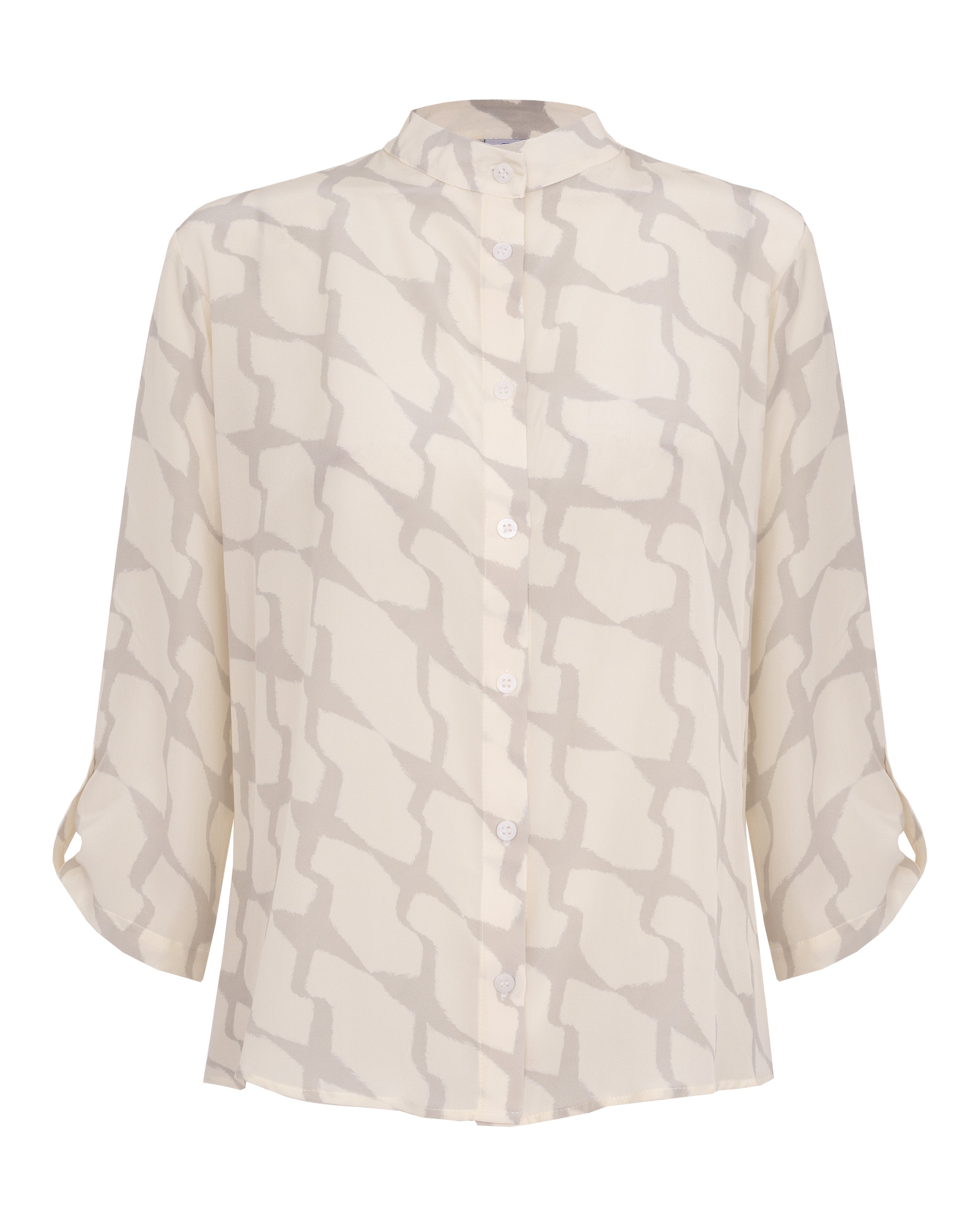 CAMISA T PIED DE POULE CINZA
