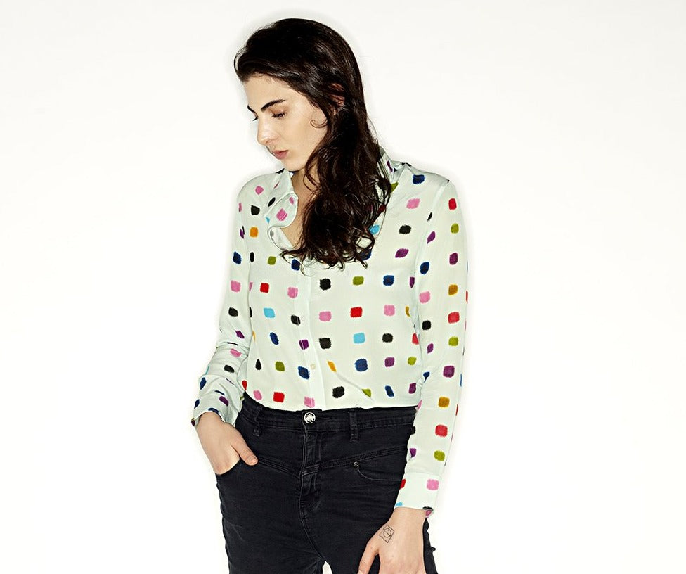 CAMISA ANA CONFETI VERDE